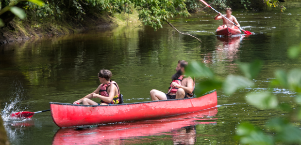 Red Canoe in the Dordogne