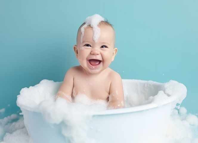 baby in bathtub