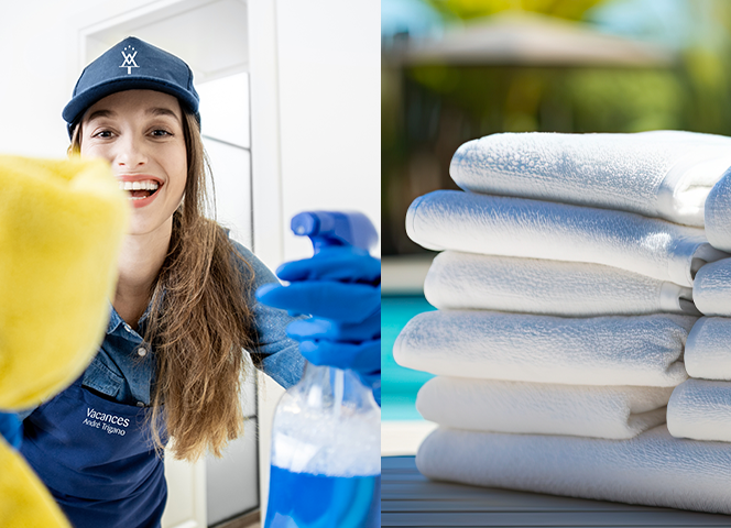 mobile home cleaning and delivery of sheets and towels