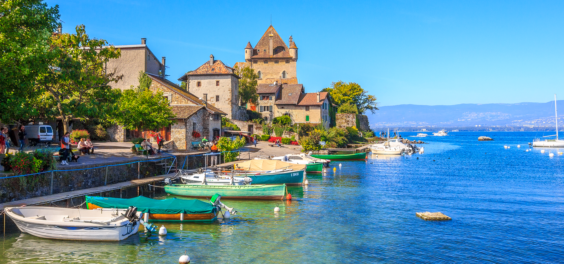 Boating on Lake Geneva