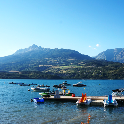 Lac de Serre-Ponçon in the Hautes-Alpes region