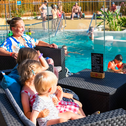 Family terrace and pool